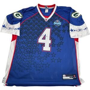 VTG y2k Men's Reebok NFL Green Bay Packers Brett Favre Pro Bowl 2008 Jersey XL